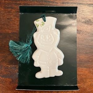Belleek Donegal Irish Leprechaun Ornament
